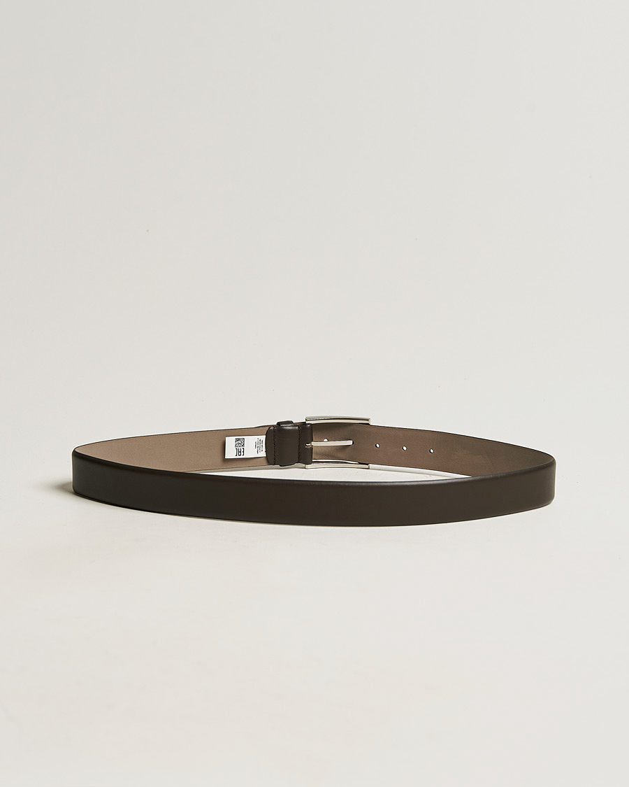 Herre | Tilbehør | BOSS BLACK | Barnabie Leather Belt 3,5 cm Dark Brown