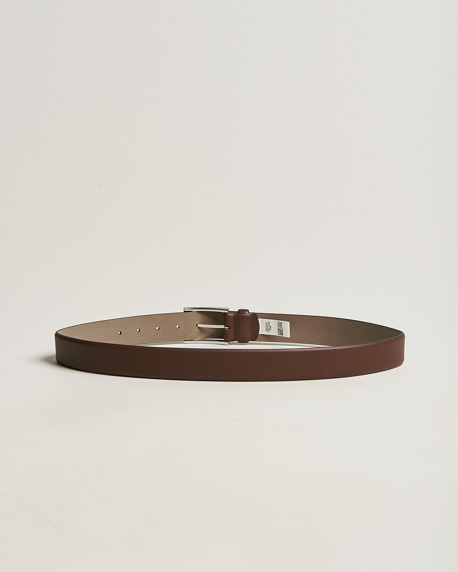Herre | Tilbehør | BOSS BLACK | Barnabie Leather Belt 3,5 cm Medium Brown