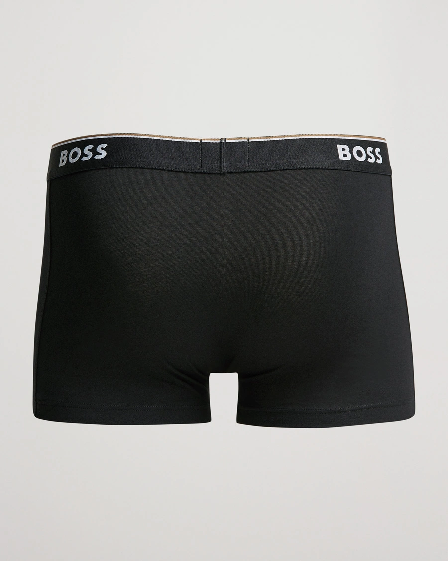 Herre | Boxershorts | BOSS BLACK | 3-Pack Trunk Boxer Shorts White/Grey/Black