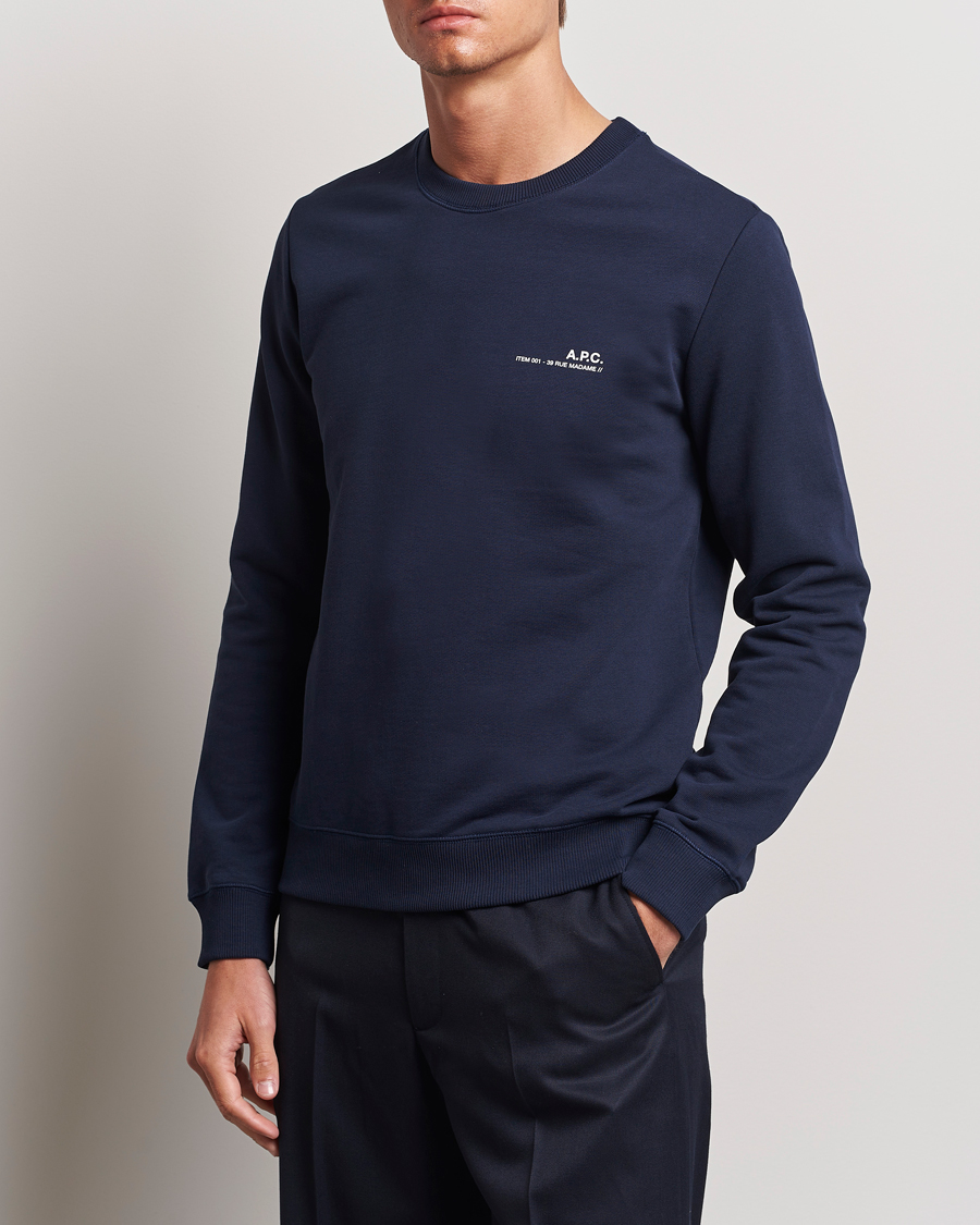 Herre | Sweatshirts | A.P.C. | Item Sweatshirt Navy