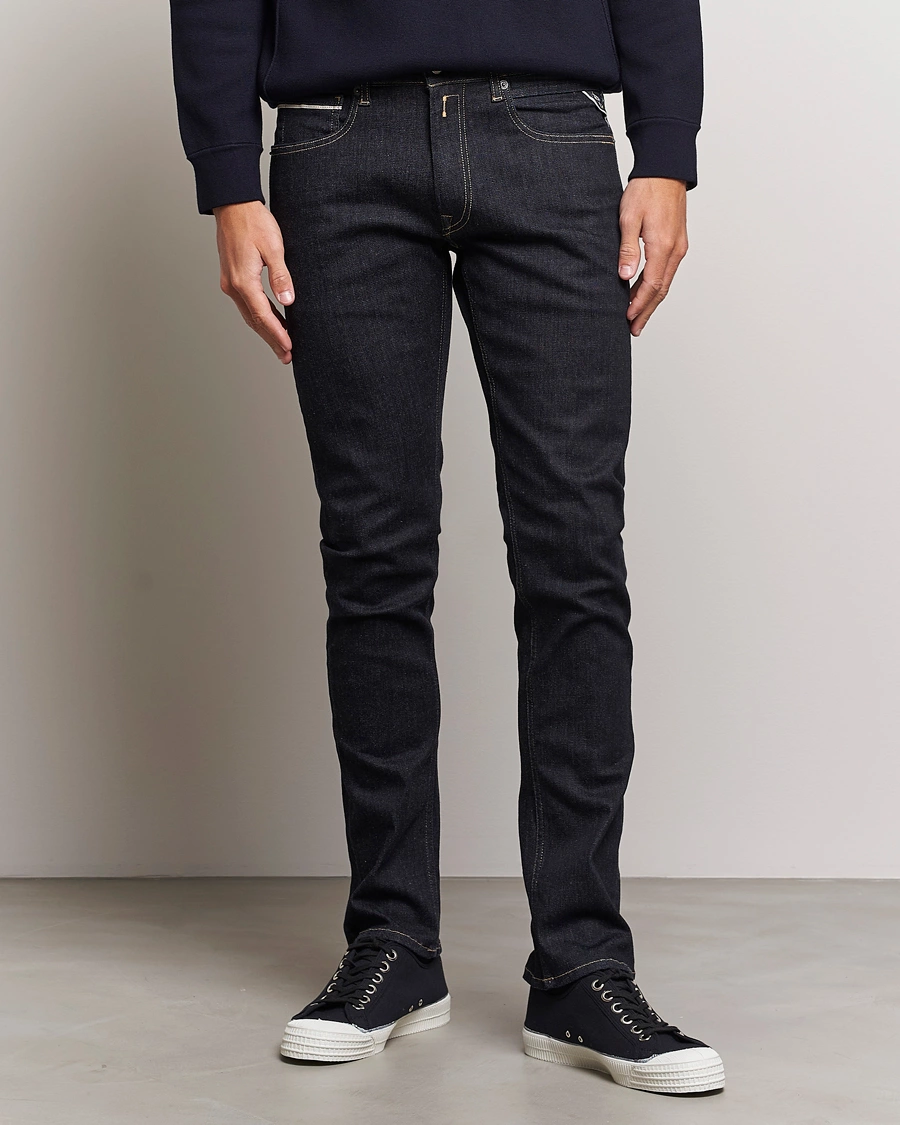 Herre | Blå jeans | Replay | Grover Hyperflex Re-Used Jeans Forever Dark Blue