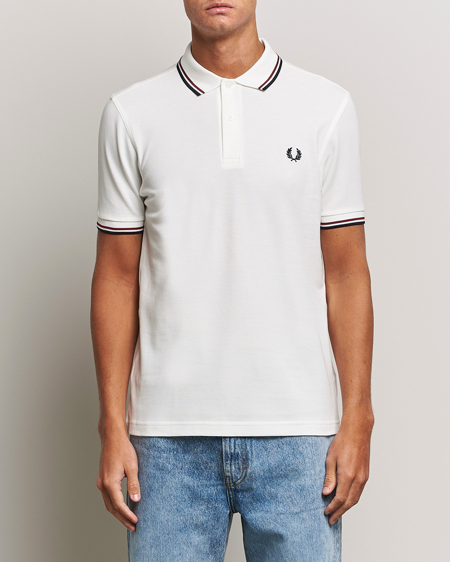 Herre | Kortærmede polotrøjer | Fred Perry | Twin Tipped Polo Shirt Snow White