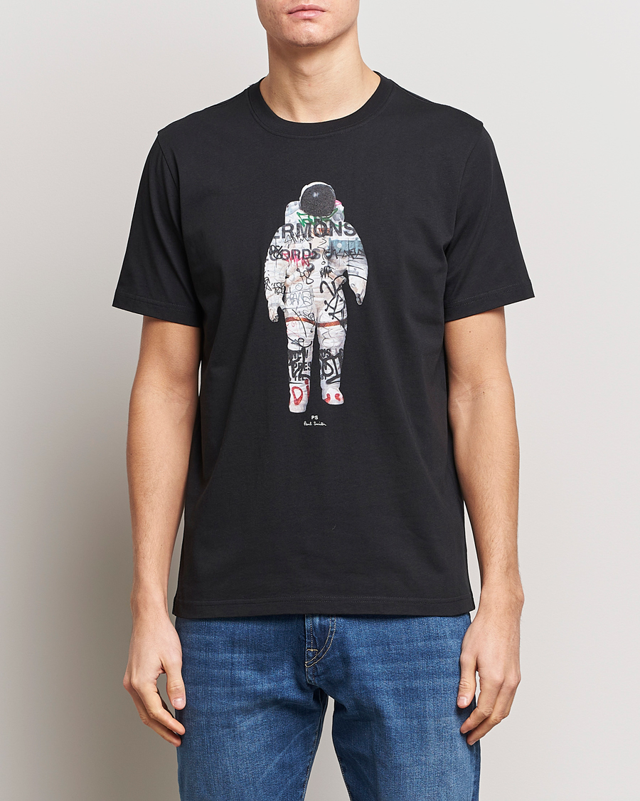 Herre | Tøj | PS Paul Smith | Astronaut Crew Neck T-Shirt Black