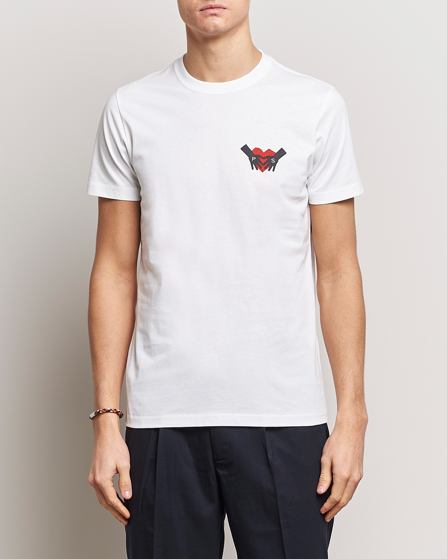 Herre | Tøj | PS Paul Smith | PS Heart Crew Neck T-Shirt White