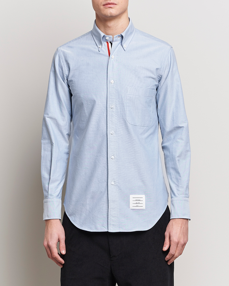 Herre | Tøj | Thom Browne | Placket Oxford Shirt Light Blue