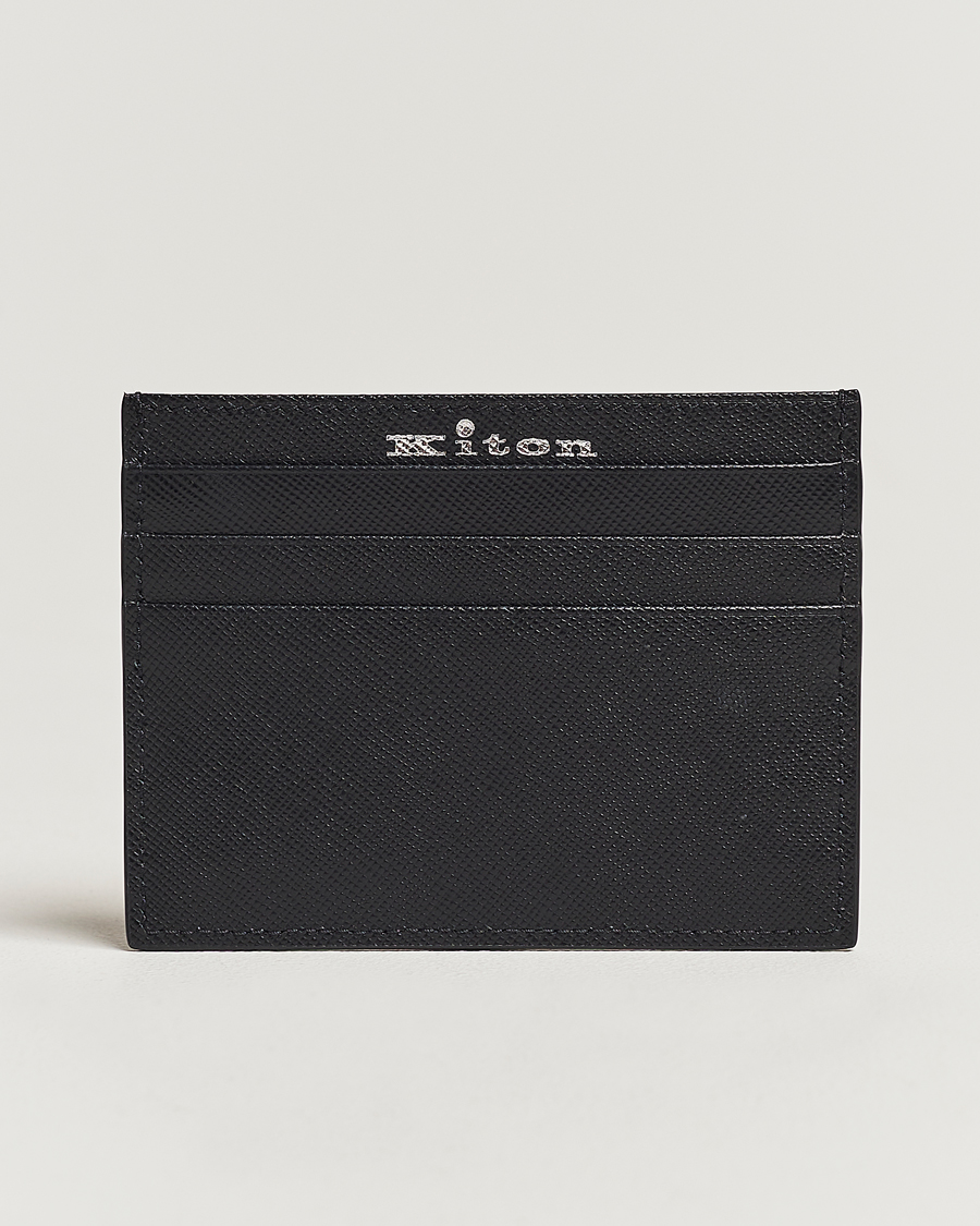 Herre | Tilbehør | Kiton | Saffiano Leather Cardholder Black