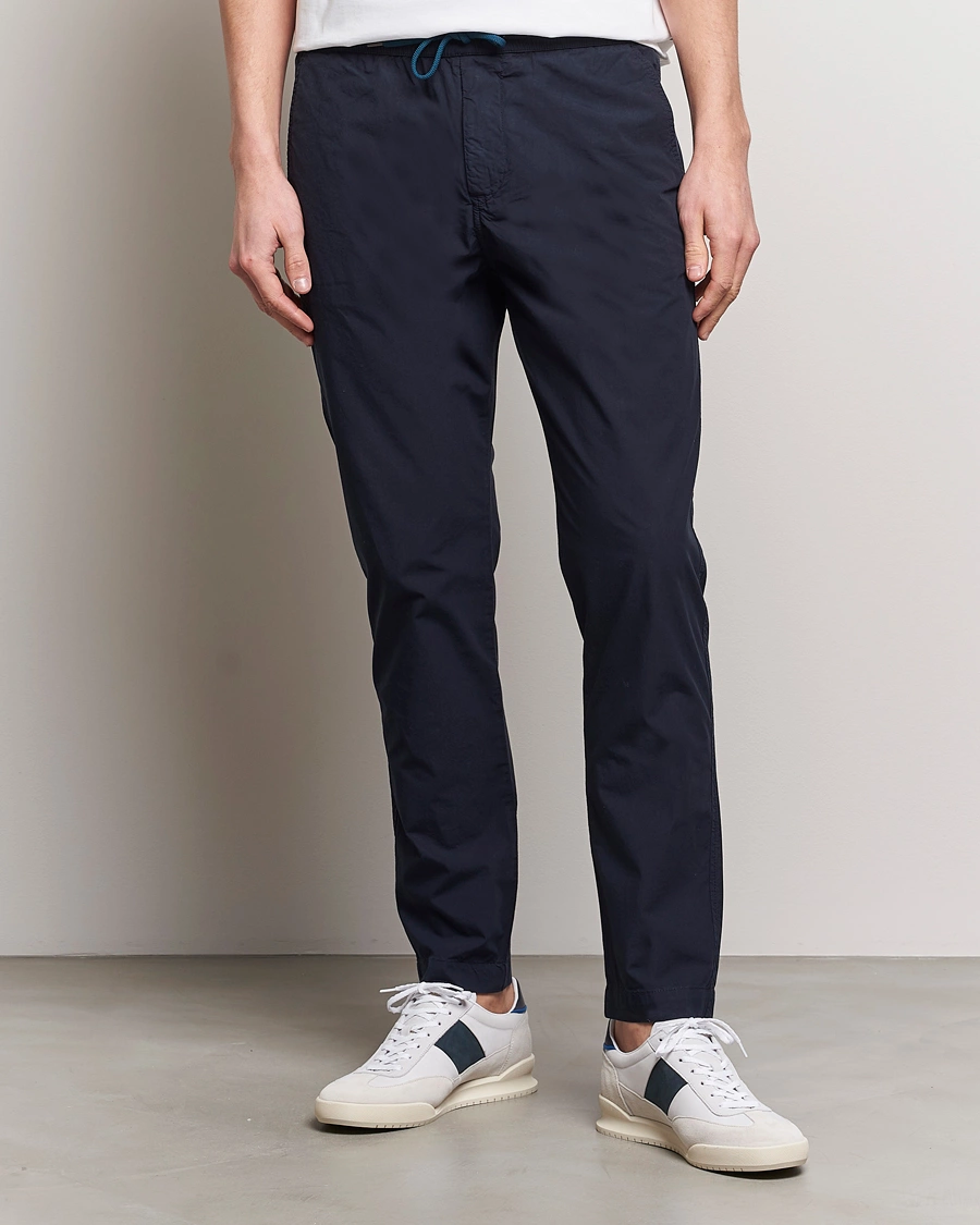 Herre | Tøj | PS Paul Smith | Cotton Drawstring Trousers Navy