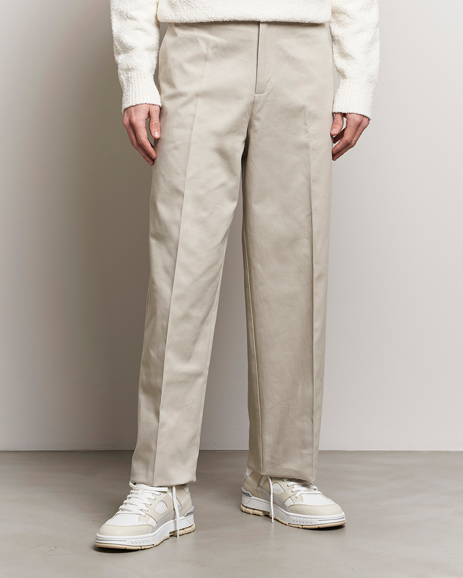 Herre | Tøj | Axel Arigato | Serif Relaxed Fit Trousers Pale Beige