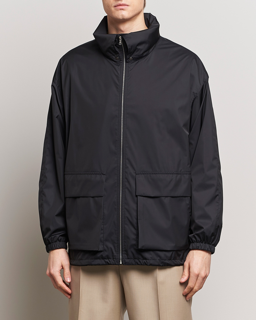 Herre | Casual jakker | Auralee | Polyester Satin Zip Jacket Black