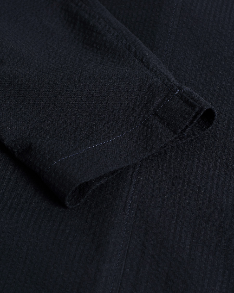 Herre |  | Pre-owned | Lardini Unlined Seersucker Patch Pocket Shirt Blazer Navy