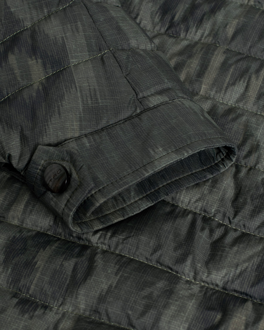 Herre |  | Pre-owned | Etro Printed Nylon Jacket Dark Green