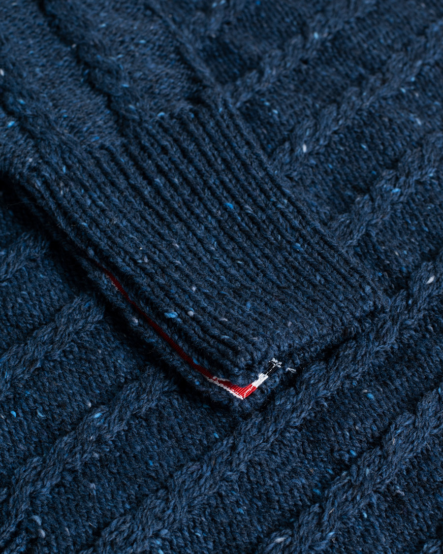 Herre |  | Pre-owned | Thom Browne Donegal Cable Sweater Blue