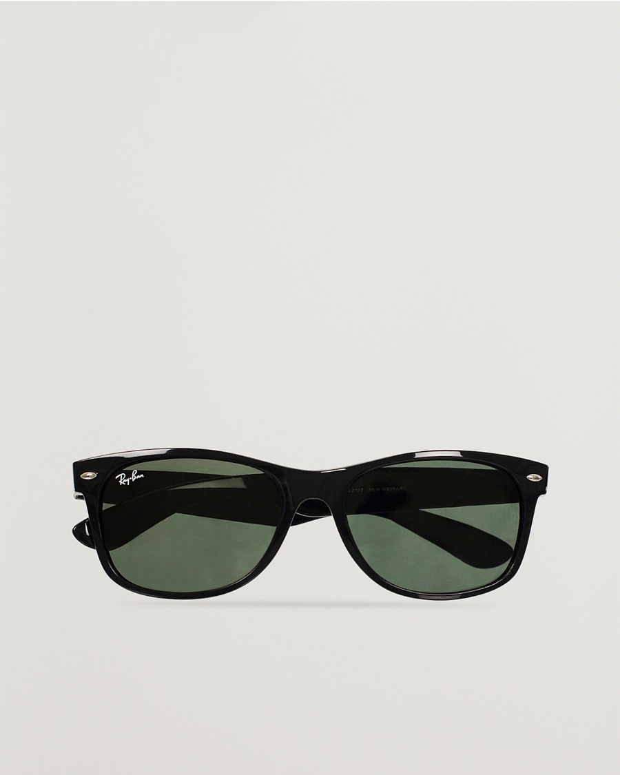 Ray-Ban New Wayfarer Sunglasses Black/Crystal Green – Sort