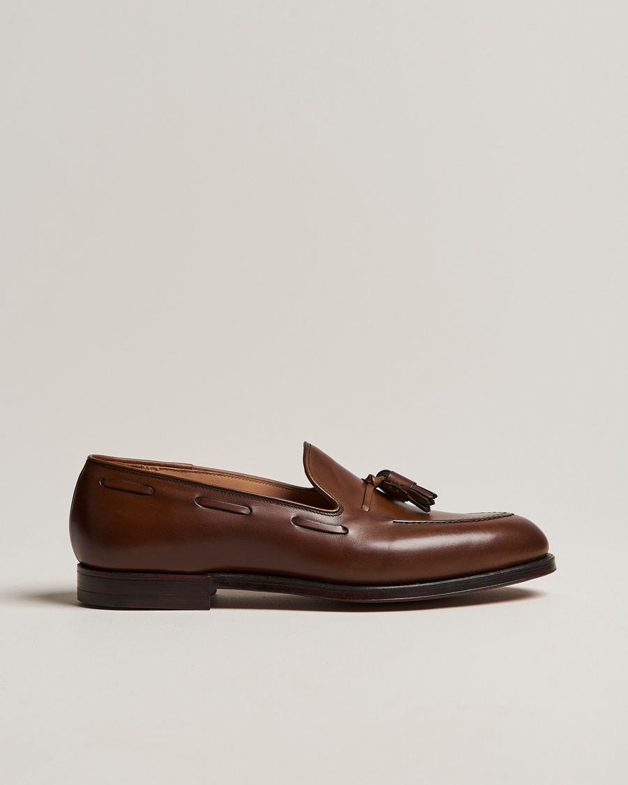 Crockett & Jones Cavendish Tassel Loafer Dark Brown Calf – Brun