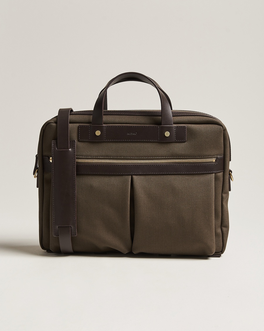 Mismo MismoM/S Nylon OfficeArmy/Dark Brown – Brun