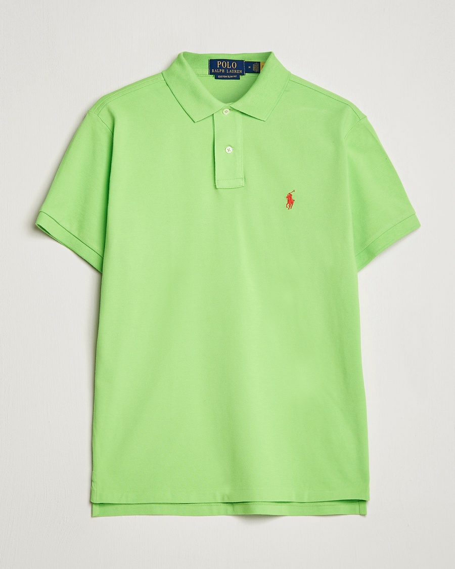 Polo Ralph Lauren Custom Slim Fit Polo Kiwi Lime – Grøn