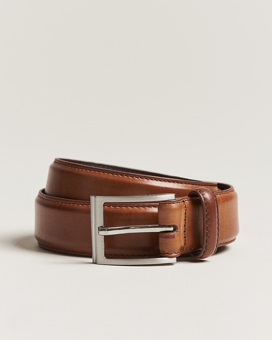 Loake Shoemakers Philip Leather Belt Cedar – Brun