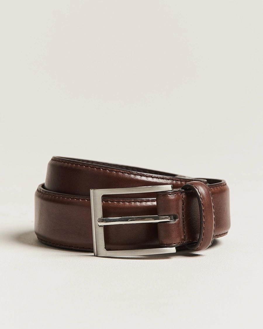 Loake Shoemakers Loake 1880 Philip Leather Belt Dark Brown – Brun