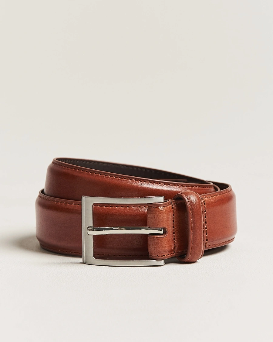 Loake Shoemakers Philip Leather Belt Mahogany – Brun