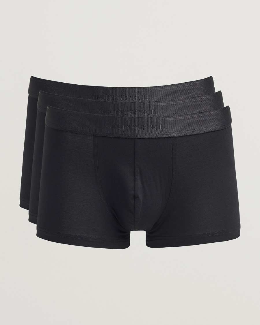 Sunspel 3-Pack Cotton Stretch Trunk Black – Sort