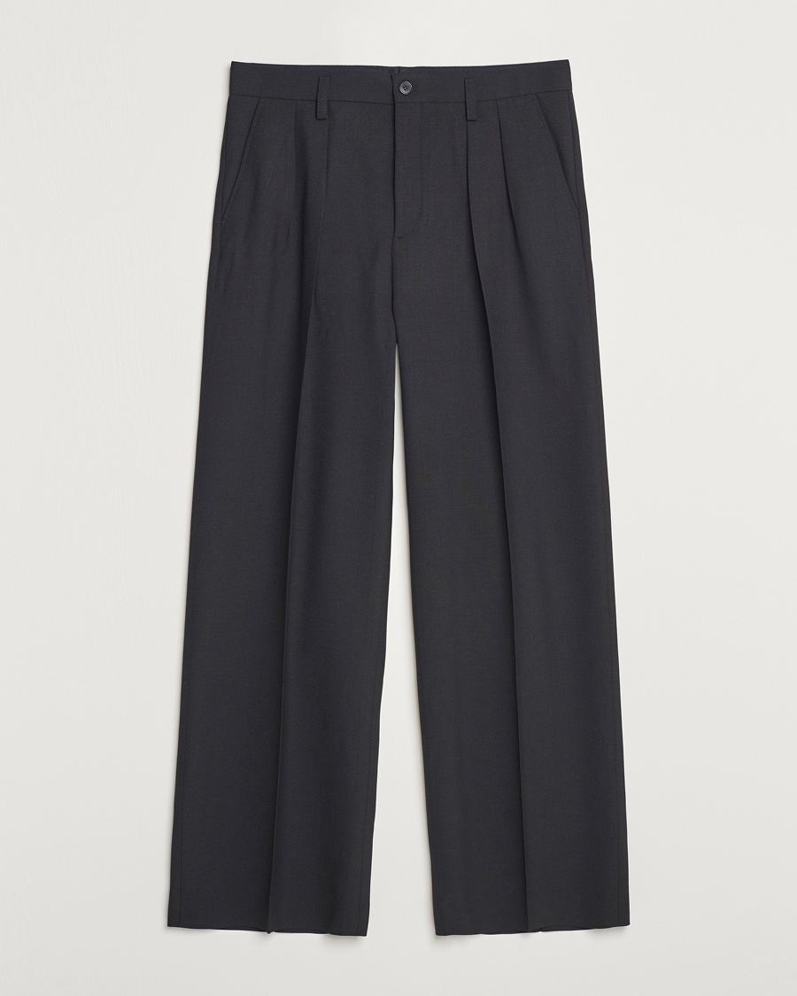 Filippa K Milo Wide Wool Trousers Black – Sort