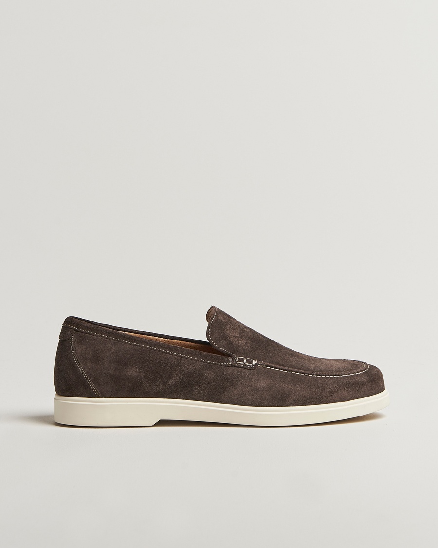 Loake Shoemakers Tuscany Suede Loafer Anthracite – Brun