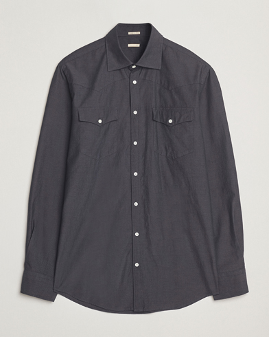 Massimo Alba Arizona Western Shirt Dark Blue – Blå