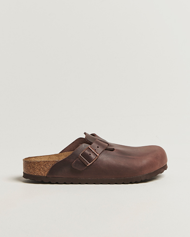BIRKENSTOCK Woman Boston Classic Footbed Habana Oiled Leather – Brun