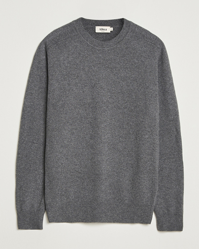 Altea Wool/Cashmere Crew Neck Pullover Charcoal – Grå