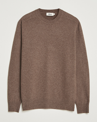 Altea Wool/Cashmere Crew Neck Pullover Brown – Brun
