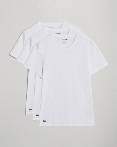 Lacoste 3-Pack Crew Neck T-Shirt White – Hvid