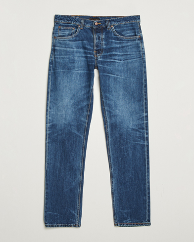 Nudie Jeans Solid Ollie Jeans Life Tracks – Blå