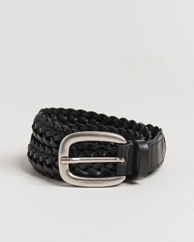 Golden Goose Woven Belt Black Calf – Sort