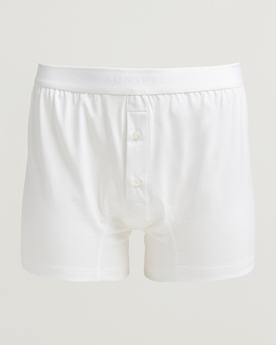 Sunspel Superfine Two Button Cotton White – Hvid