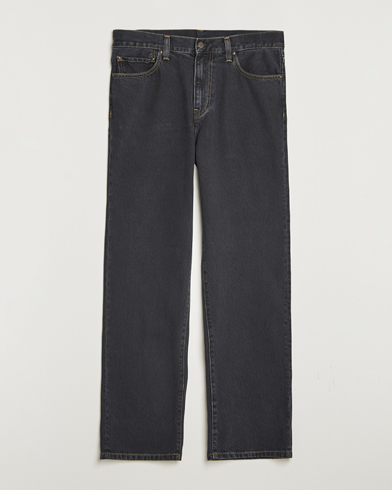 Carhartt WIP Aaron Pant Smith Denim Black Stone Wash – Sort
