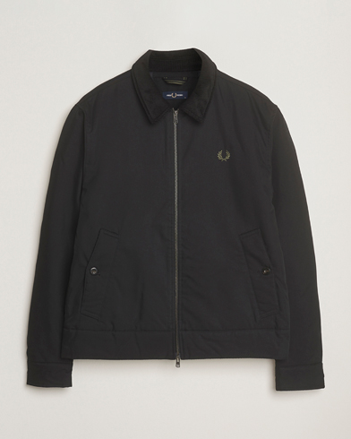 Fred Perry Cotton Light Padded Harrington Jacket Black – Sort