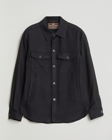 Oscar Jacobson Maverick Wool Overshirt Black – Sort