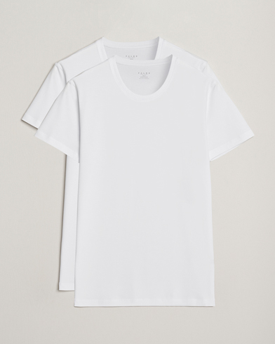 Falke 2-Pack Cotton Crew Neck T-Shirt White – Hvid
