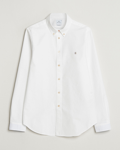 PS Paul Smith Tailored Fit Embroidered Oxford Shirt White – Hvid