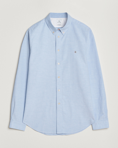 PS Paul Smith Tailored Fit Embroidered Oxford Shirt Light Blue – Blå
