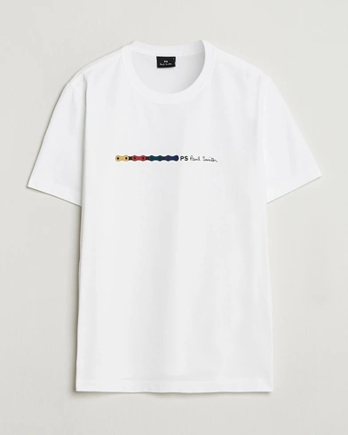 PS Paul Smith Chain Printed T-Shirt White – Hvid