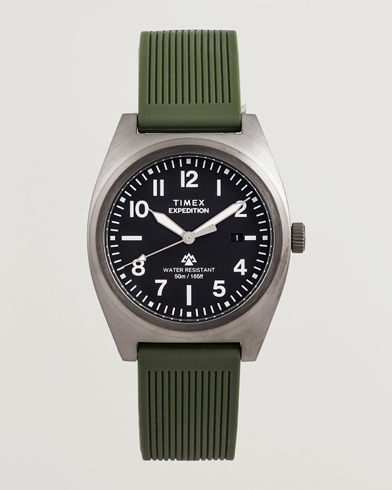 Timex Expedition Capstone Silicone Strap 39mm Black Dial – Grøn