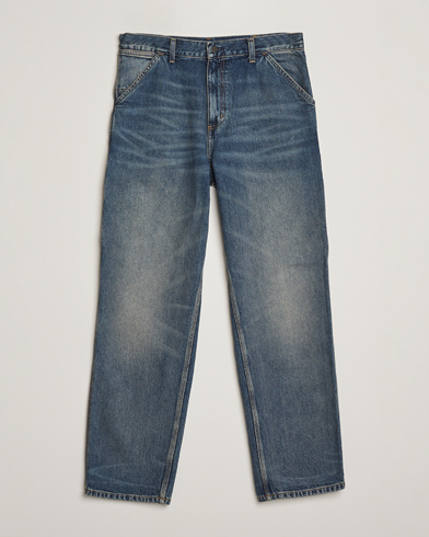 Carhartt WIP Single Knee Pants Worn Used Wash – Blå