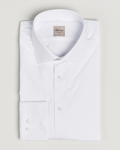 Stenströms Regular Fit Cotton Stretch Shirt White – Hvid