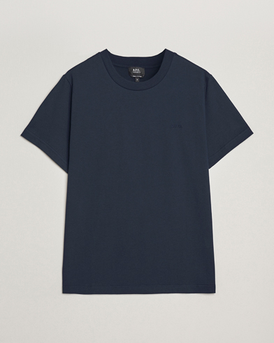 A.P.C. Embroidered APC T-Shirt Dark Navy – Blå