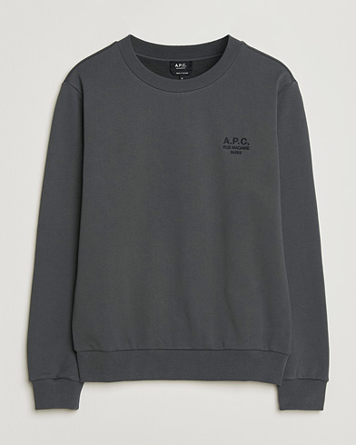 A.P.C. Rue Madame Tonal Sweatshirt Faded Black – Sort