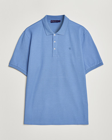Ralph Lauren Purple Label Mercerized Cotton Polo Light Blue – Blå
