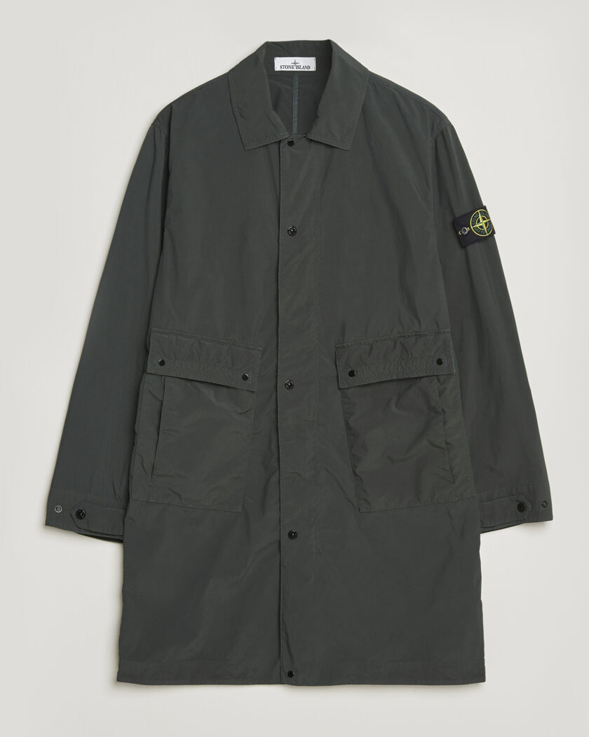 Stone Island Light Compact Car Coat Charcoal – Grå