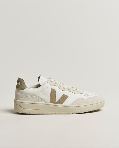 Veja V-90 Sneaker White/Taupe – Hvid
