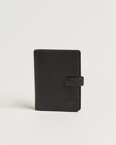 Louis Vuitton Pre-Owned Medium Ring Agenda Cover Epi Leather Black – Sort